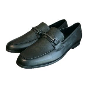 Marelle Leather Black Loafers Womens Horsebit  8.5 Classic Preppy Flats Shoes